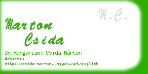marton csida business card