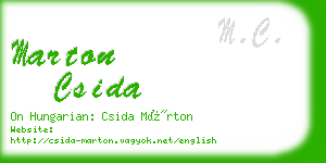 marton csida business card